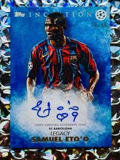 2022 Topps UCL Inception Barcelona Legend Samuel Eto'o Legacy Auto Signature /49
