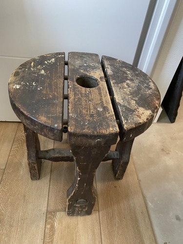 Ancien tabouret bois annee - bois,