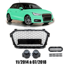 Calandre noir brillant pour AUDI A1 S1 8X phase 2 de 11/2014 à 07/2018 look RS