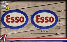 2 Patchs ÉcussonS Brodé  ESSO  8.5cm x 6cm