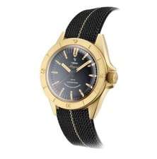 YEMA Navygraf Marine Nationale Bronze Automatic Black Elastic Men's Watch