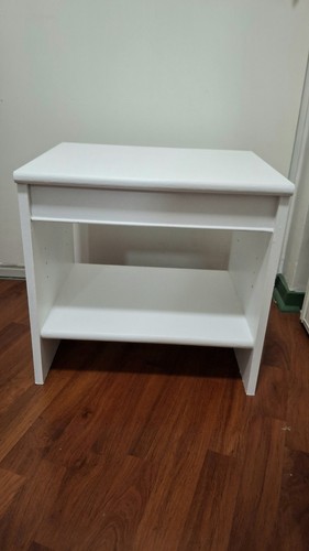 Table chevet blanc uni - blanc,