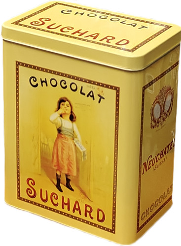 Boite métal chocolat suchard - métal,