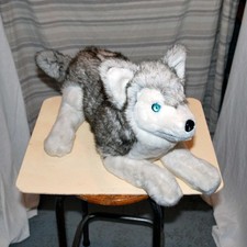 Grande peluche chien husky