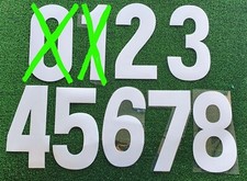 1 PCS WHITE NUMBER NUMBER NUMBER FOOTBALL JERSEY BLANCHE MAILLOT WHITE VINTAGE FOOTBALL V