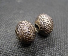 Lot 2 Perles Argent Ancien