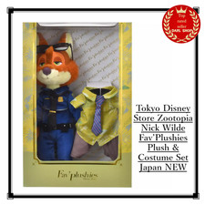 Ensemble peluche et costume Tokyo Disney Store Zootopia Nick Wilde Fav’Plushi...