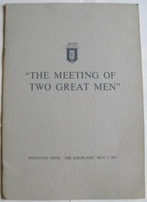 ROLLS ROYCE The Meeting of Two Great Men Publicity Piece Brochure May 1954