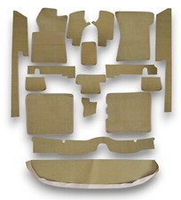 Carpet set carpet for Mercedes C107 rubber heel protector beige