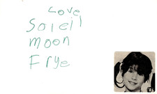 Soleil Moon Frye Signed Auto 3x5 Index Card Punky Brewster