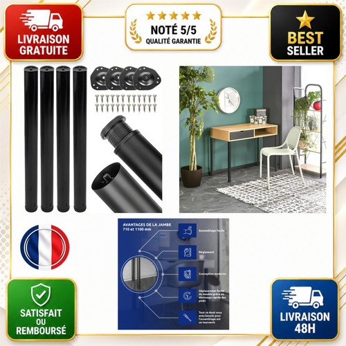 Pieds meuble acier - meuble, en