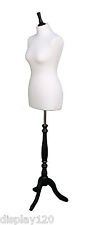 Mannequin De Couture Femme Taille 14 DELUXE Crème Socle Noir