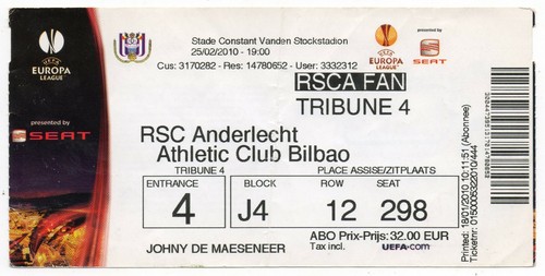 Ticket rsc anderlecht - rsc,