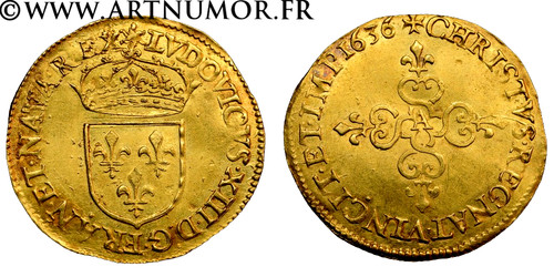 Louis xiii ecu or au - louis, d'or