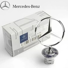 Mercedes Benz Bonnet Raised Star Emblem Badge Chrome C E S  Class 44mm Emblem