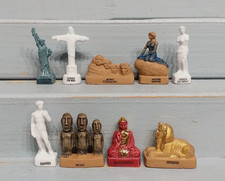 Série complète de fèves LES STATUES CELEBRES 2007 Bouddha Sphinx Moai * 204