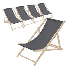 Lot de 5 chaises longue de