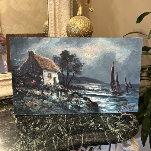 Tableau huile sur panneau - tableau,