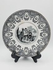 Antique (1800s) French Sketches Plate by J. Vieillard & Cie, Bordeaux