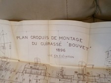 Battleship "Bouvet" Mounting Sketch Plan - Elevation View