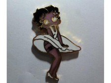 rare pin's pin betty boop pin up in Marilyn Monroe stiletto heel low stockings