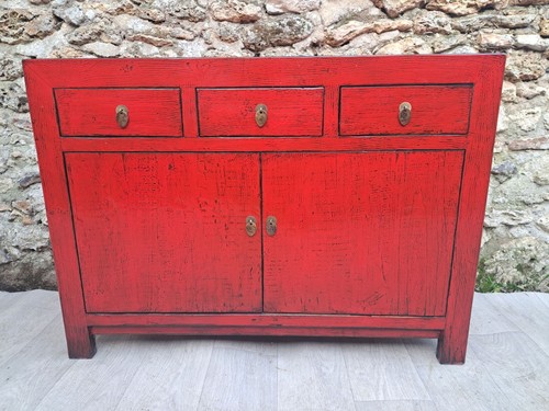 Meuble salon laqué patine - meuble,