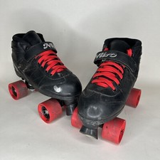 Epic Skates Super Nitro Quad Speed Roller Skates Black Pink Mens 8 Red Black