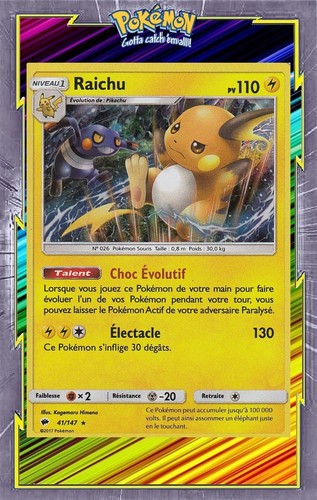 Raichu holo sl03 ombres - raichu,