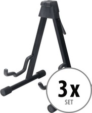 3x Support Set Professionnel Universal Stand de Guitare Electrique Basse Pliable