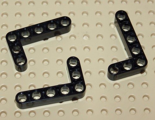 Lego technic black - black, 3x5