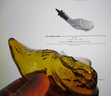 ANCIEN BIBERON MYSTERE SABOT verre soufflé moulé ART POPULAIRE FEEDING BOTTLE