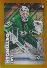 2022-23 Topps Chrome hockey stickers 170 Jake Oettinger GOLD 1/50 Dallas