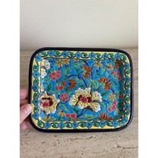 Emaux de Longwy Floral Tray