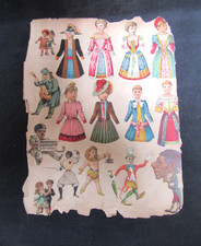 découpis anciens collés sur