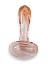 Antique 1930s Pink Glass Sock Darner Sewing Mending Darning Vintage 4''