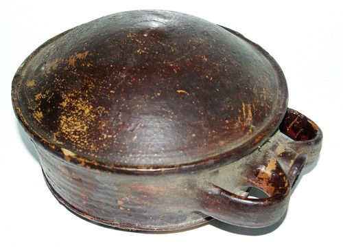 Ancienne gourde crapaud grès - gourde,