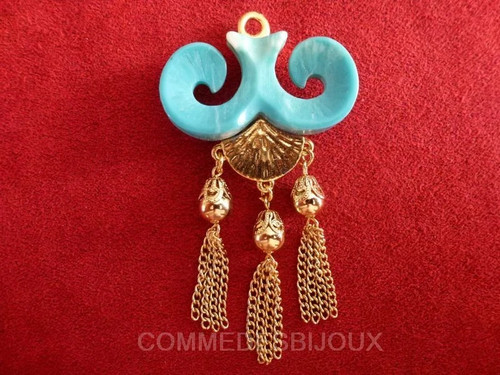 Pendentif vintage figure - pendentif,