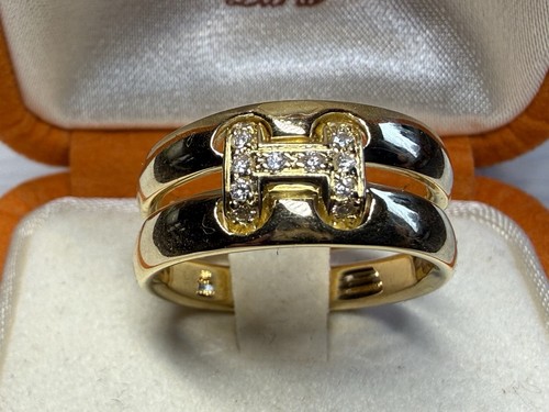 Hermès double bague 18k - double, or