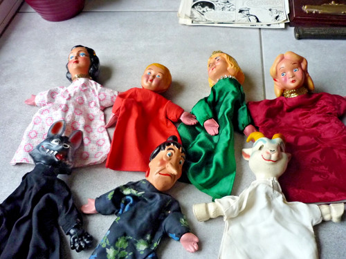 Lot marionnettes anciennes - lot,