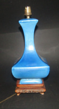 base lampe chinoise ceramique turquoise moderne mais bon etat h 35cm