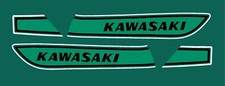 1975 KAWASAKI S3A -COMPLETE DECAL SET CANDY GREEN-1975 KAWASAKI 400 S3