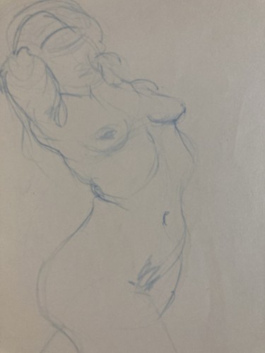 Dessin papier femme nue - dessin, nu