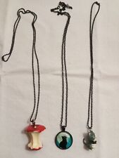 Lot 3 Colliers Chaines boules noires