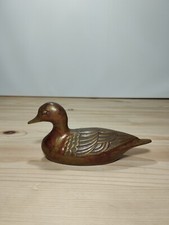 Metal Duck To Identify, Figure Statuette for Display Case - Vintage 