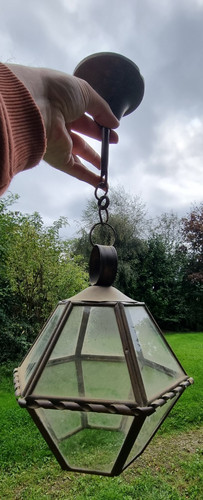 Lustre hexagonal laiton - lustre, en