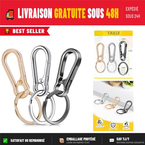 Mousqueton porte clé métal - porte,