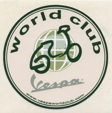 MONDE -- FRANCE -- ITALIE -- Autocollant VESPA WORLD CLUB