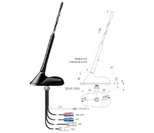 Blaupunkt Active Combi Flex Roof Antenna AM/FM DAB/DAB+ GSM GPS Fakra 200601737660