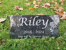 Grave Marker Headstone Garden Pet Memorial Burial Stone Granite Custom Plaque t6