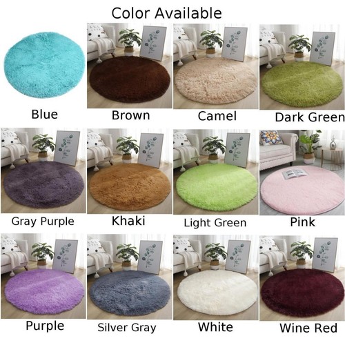 Tapis salon peluche rond - tapis,